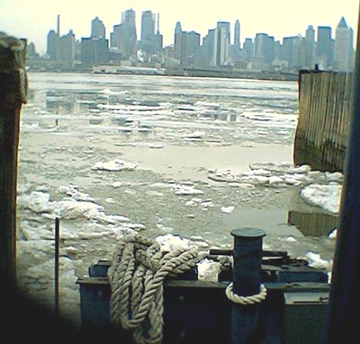 View of NYC from the docking slip